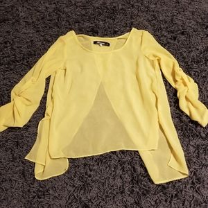 Yellow sheer shirt